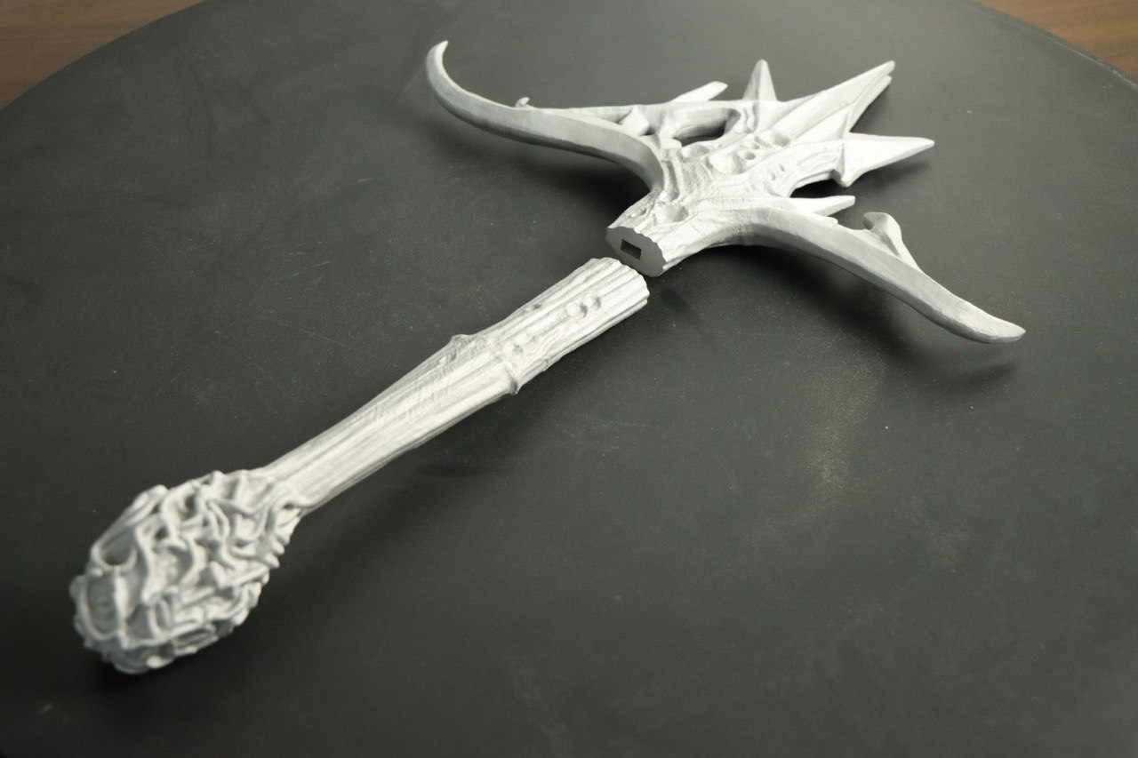 3D printed fantasy spiked mace prop