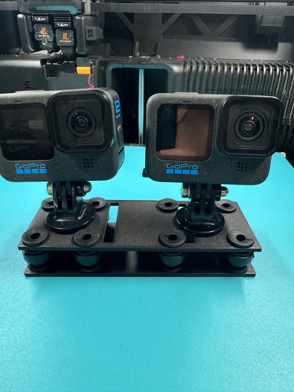 3D printed dual GoPro camera mount