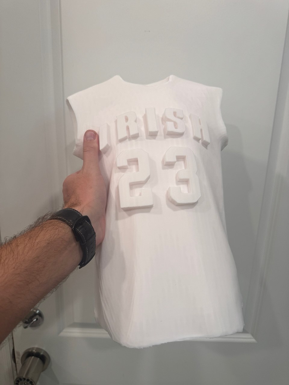 Custom 3D printed jersey figurine