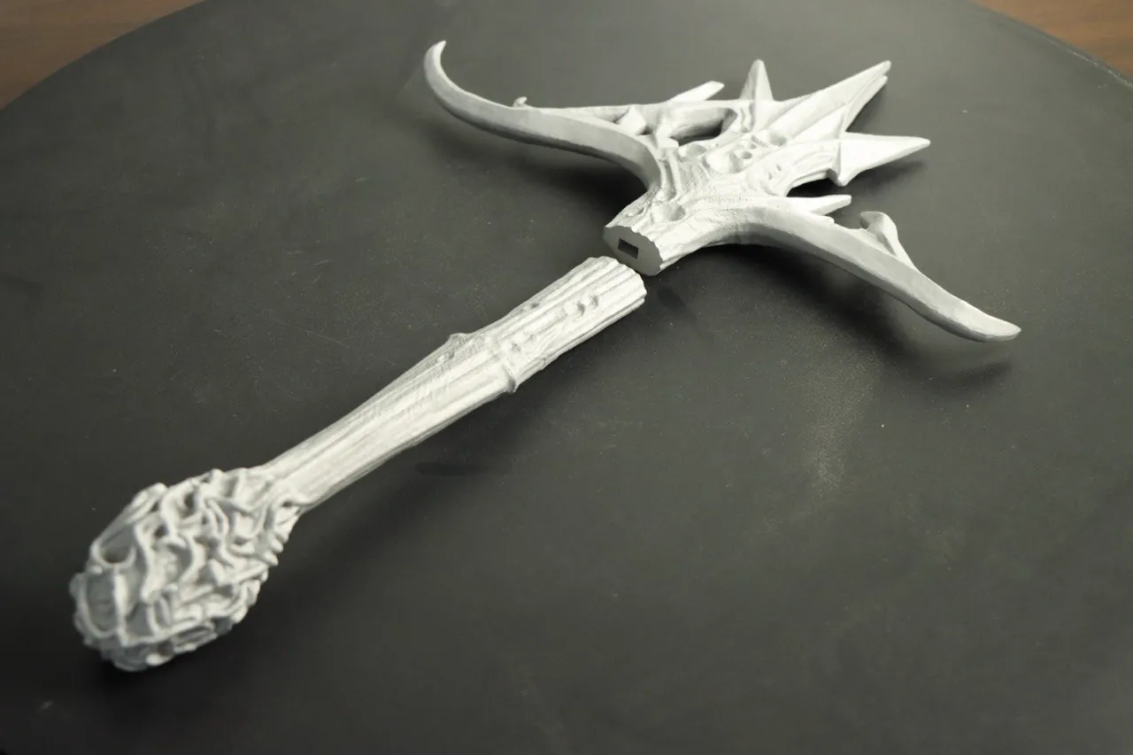 Custom metal 3D printed fantasy mace prop