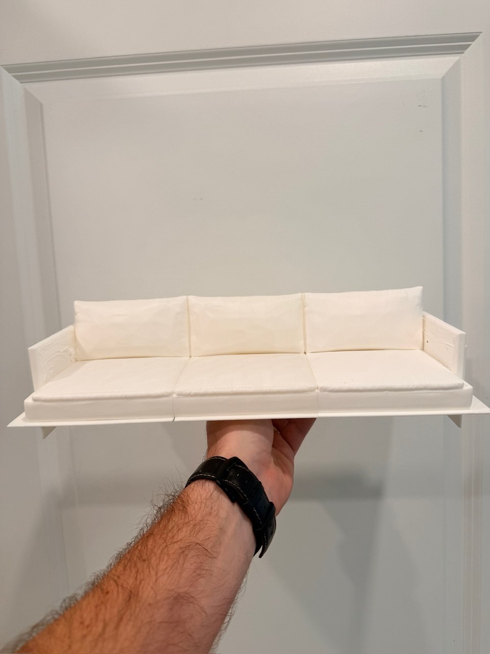 3D printed miniature sofa prototype