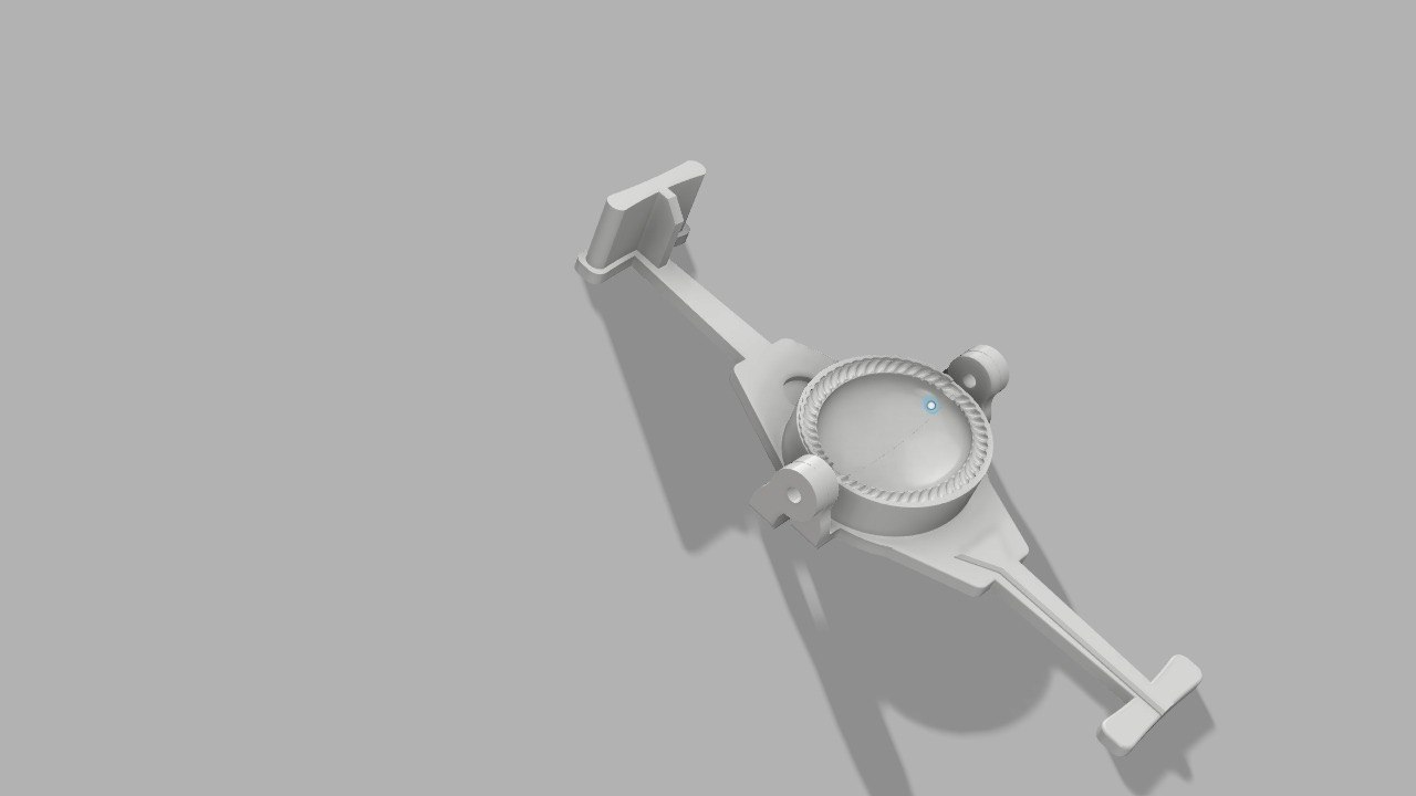 CAD render of an axle housing cover with rope-twist detail